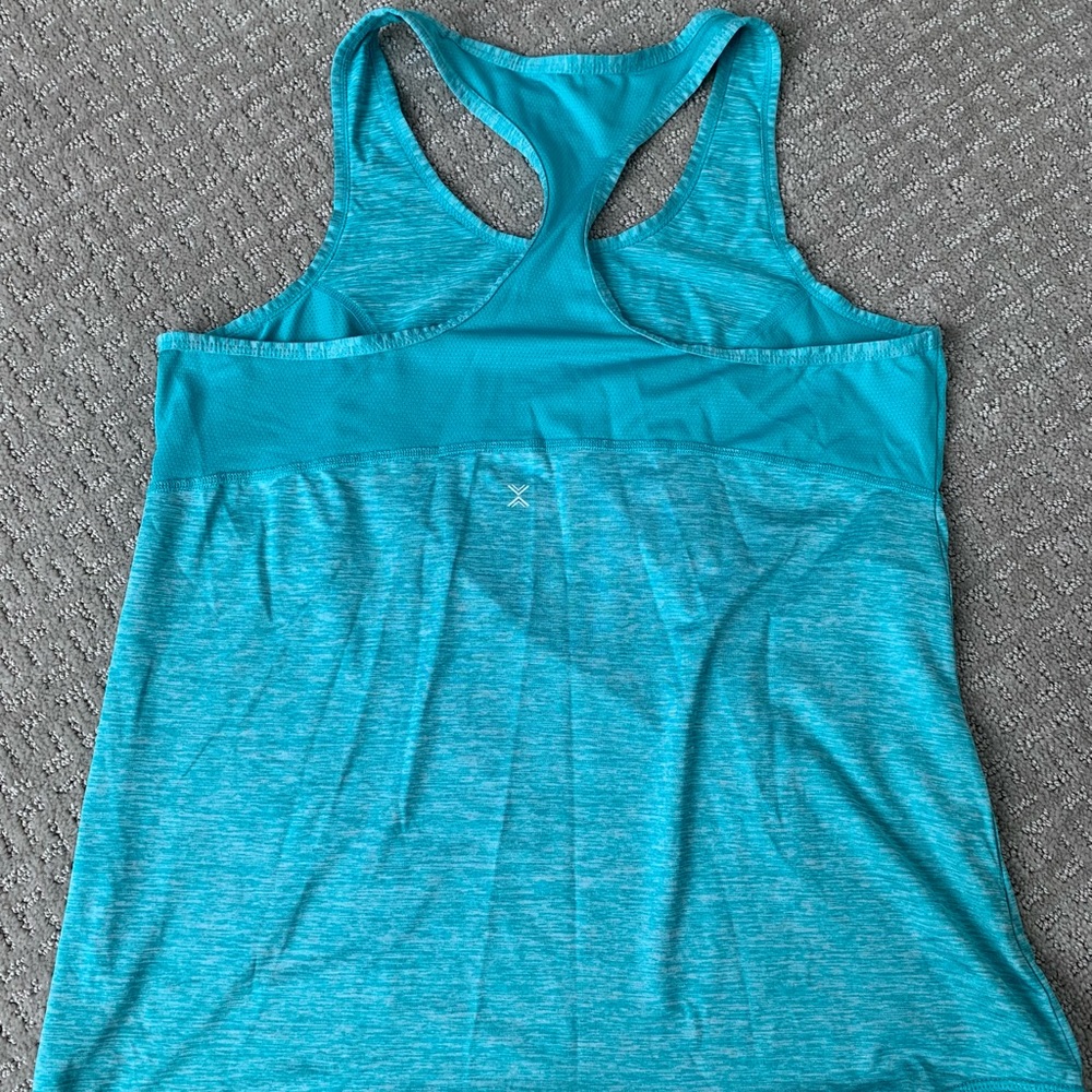 Turquoise tank top workout top